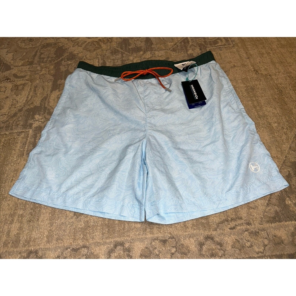 New Hawk & Co Light Blue Swim Shorts Men's‎ SZ Large